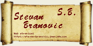 Stevan Branović vizit kartica